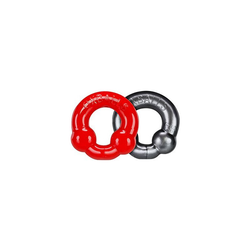 Oxballs Pack Cockrings Ultraballs Oxballs Gris - Rouge
